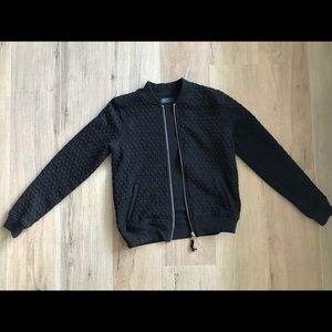 Cotton quilted zip jacket